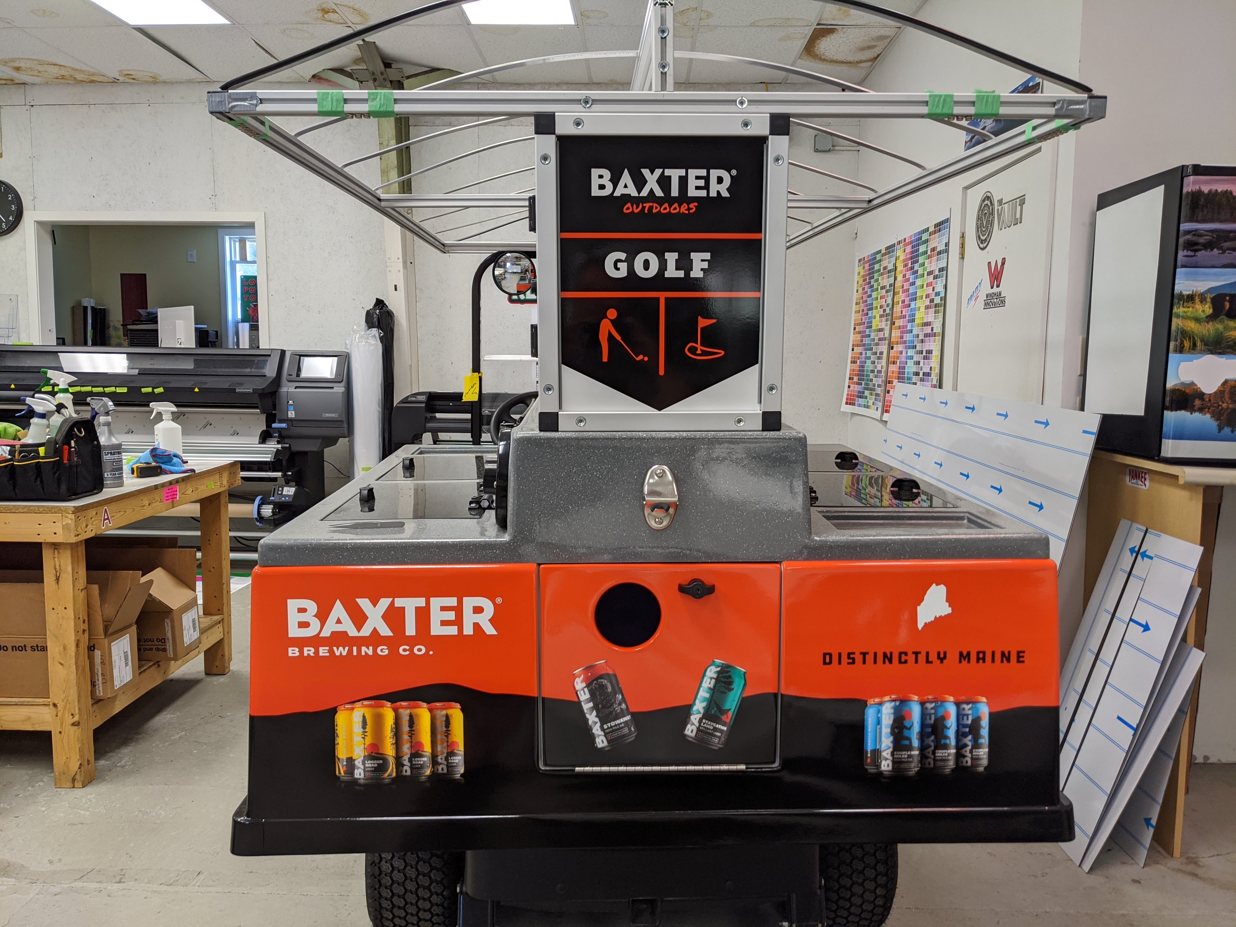 Baxter Brewing beverage cart rear