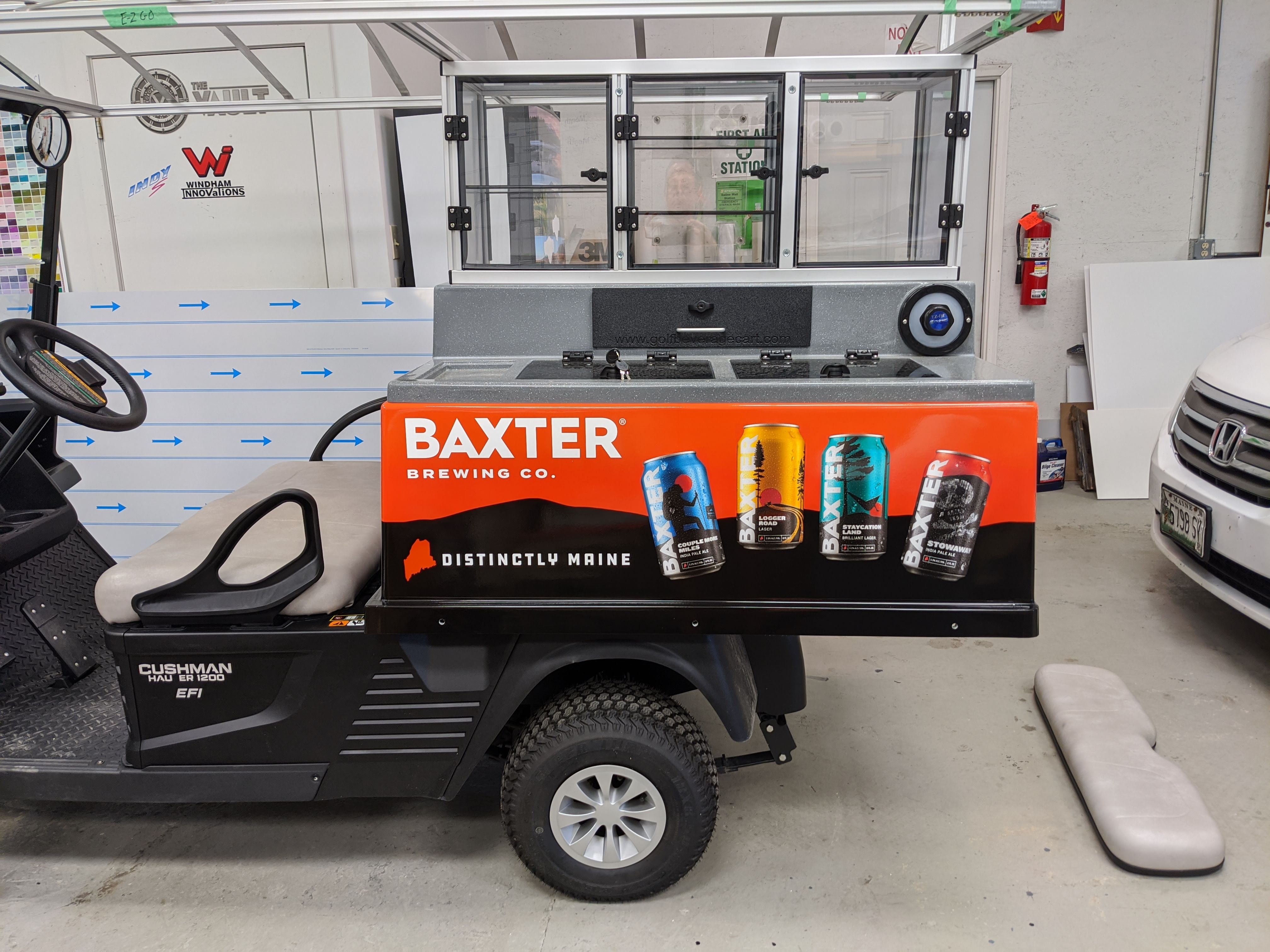 Baxter Brewing beverage cart side wrap