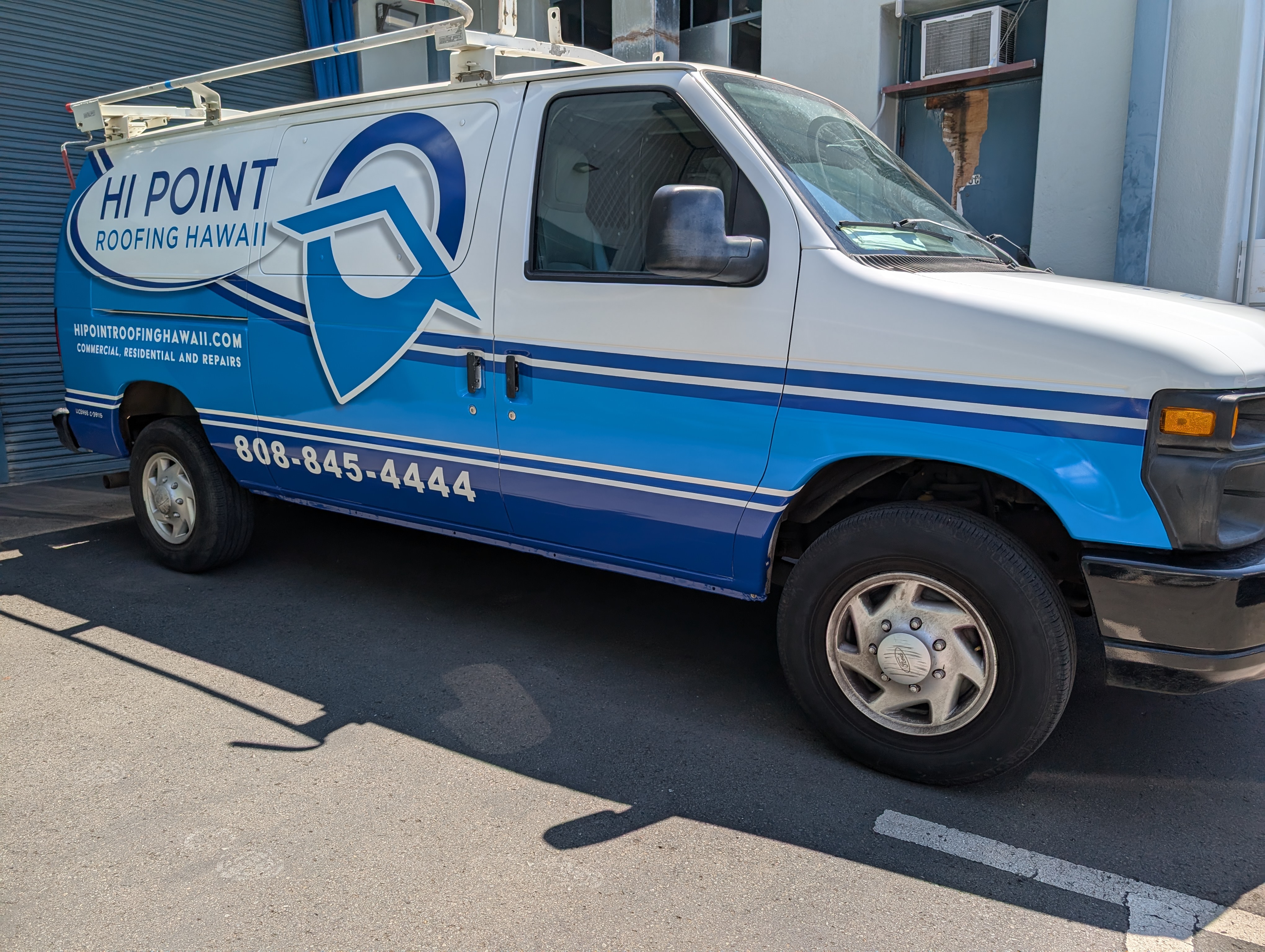 Hi Point Roofing Hawaii van wrap
