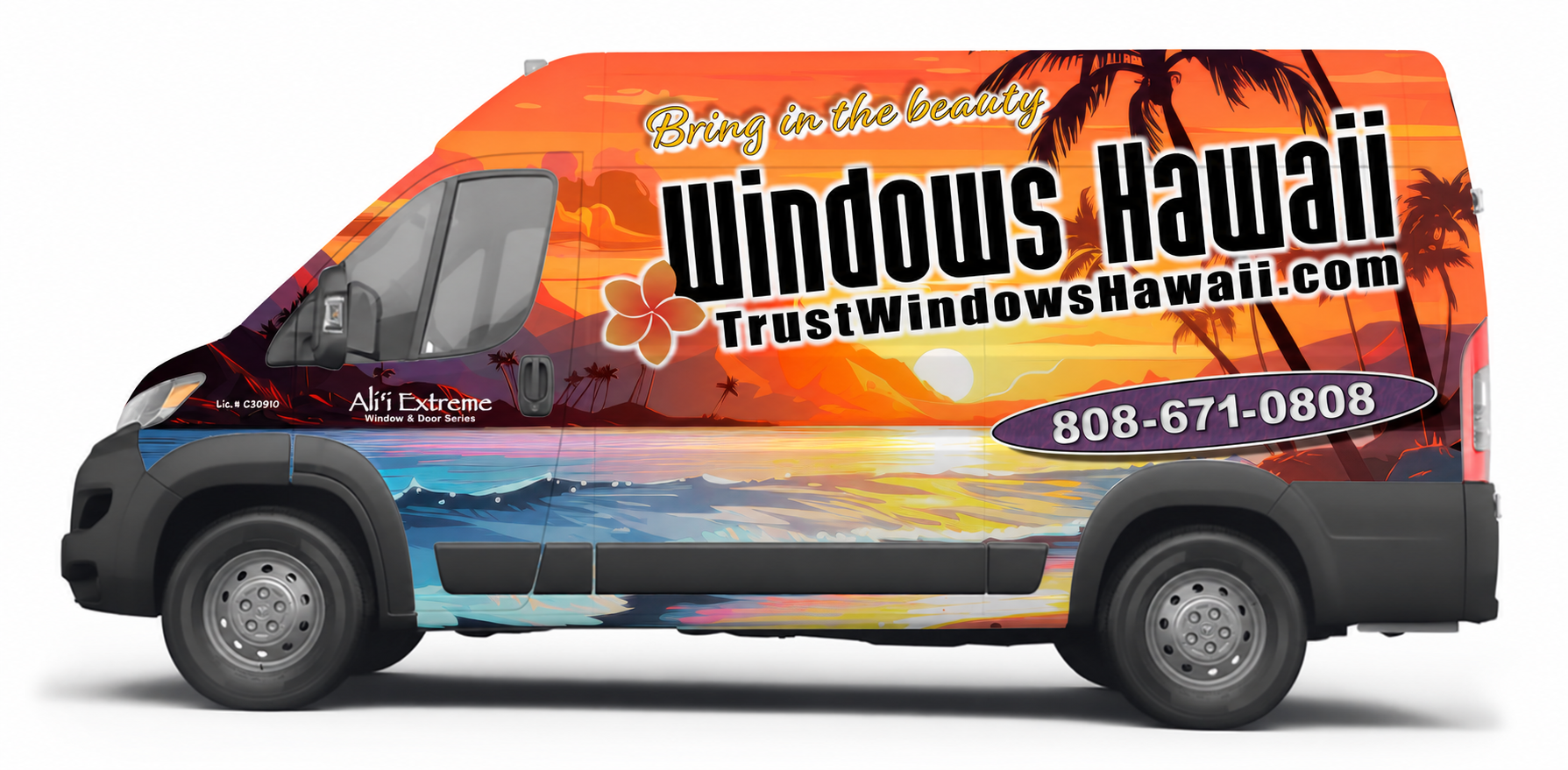 Windows Hawaii van wrap concept